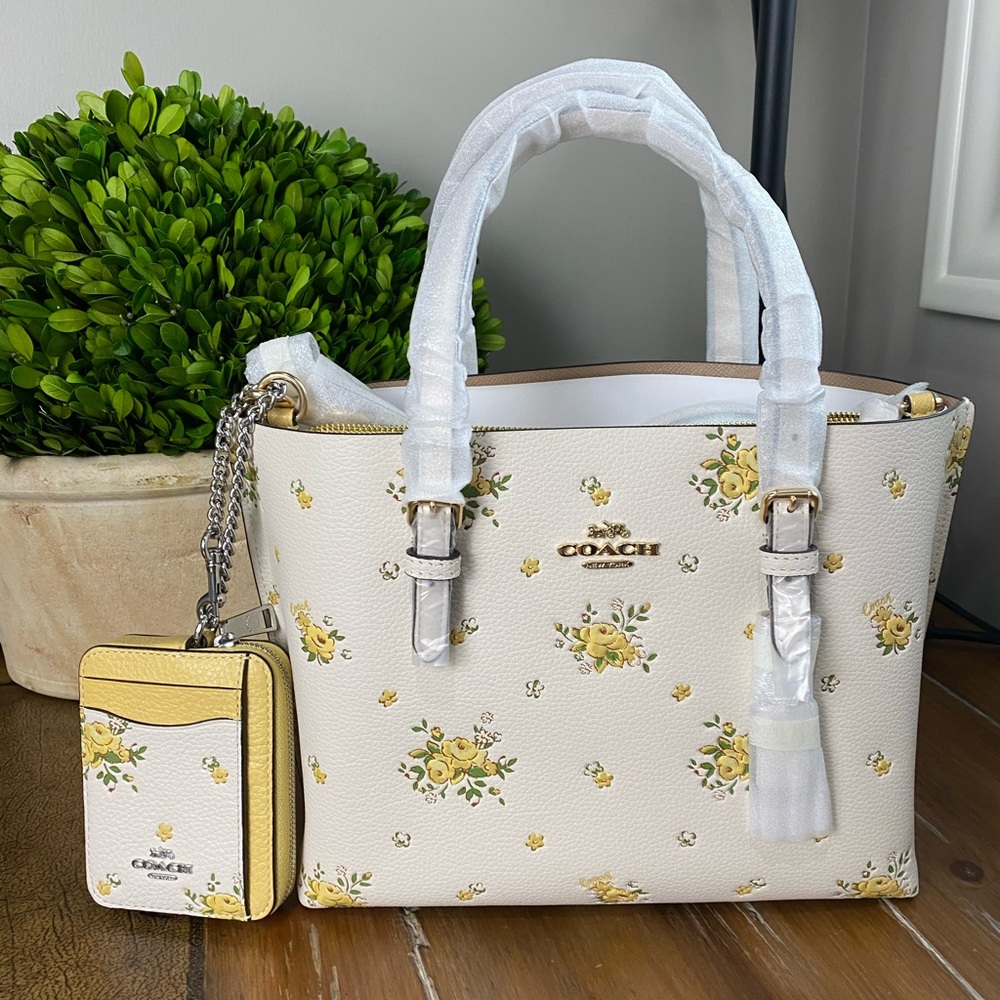 Coach NWT Mollie 25 Flower Pot and Zip Card Holder ID Wallet - Picture 14 of 15